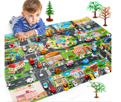 Play Mat with Vehicles & Traffic Signs