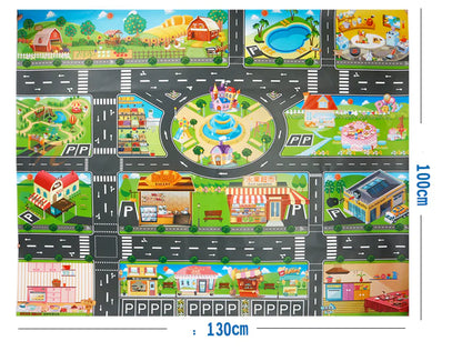 Play Mat with Vehicles & Traffic Signs
