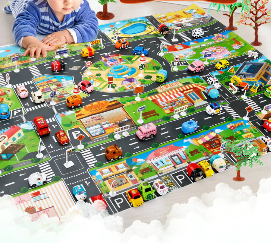 Play Mat with Vehicles & Traffic Signs