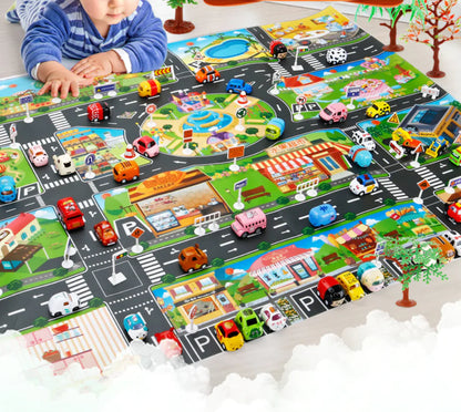 Play Mat with Vehicles & Traffic Signs