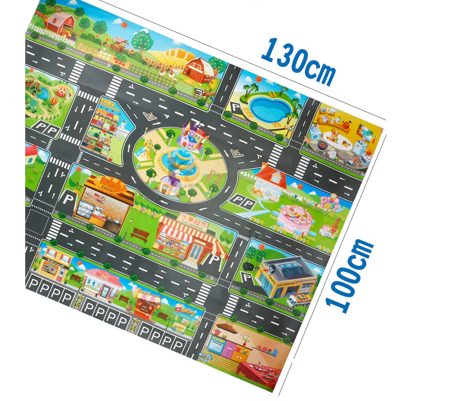 Play Mat with Vehicles & Traffic Signs